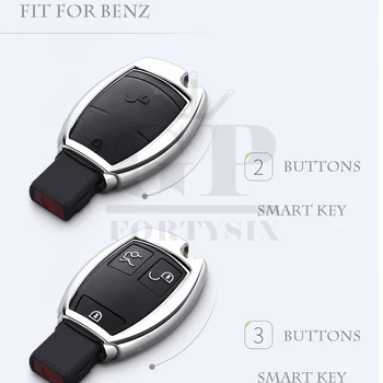 Benz Yumuşak Tutkal SMS ile 3 Düğme Akıllı Araba Anahtarı kılıfı Fob Mercedes Benz Aksesuarlar İçin W203 W211 W210 W124 Anahtarlıklar Anahtarlık
