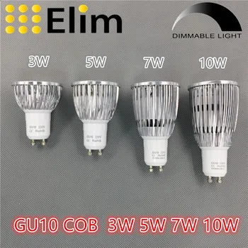 Spot Lamba Ampul GU10 Cob Dim LED, Halojen lamba, enerji tasarrufu lamba yerine 3000K Sıcak Beyaz ENGELLEME MOBİL 7W 10W ampul 2700K Led