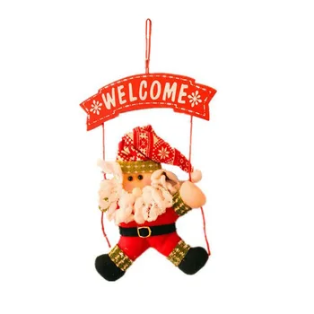 Yeni Yıl İçin Noel Dekorasyon Noel Baba Kardan adam Ağaç Kapı Pendant Noel Partisi Dekoru MR0001 Asılı evime Hoş Geldiniz