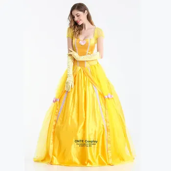 Peri Masalı Cosplay Kostümleri Cadılar Bayramı Partisi için Uzun Elbiseler Sarayı Prenses Elbise Kadın Süslü Elbise Külkedisi