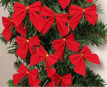 6Bags Bownot Noel Ağacı Süsler Dekorasyon NOEL Düğün Bahçe Süsü Ücretsiz Kargo