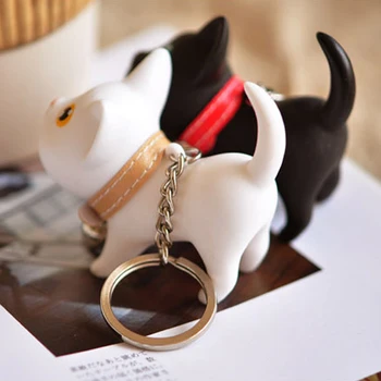 Sevimli Kadın erkek Çift Anahtarlık Çanta Kolye Anahtarlık Anahtarlık Yaratıcı Hediye İçin Kedi Anahtarlık Hayvan