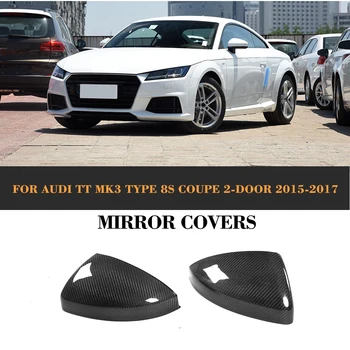 Audi TT için karbon Fiber Dikiz Ayna Kapakları hoş bir özellik TTS 8J MKD 2006 - 2017 Yerini Tarzı Ayna Kapağı