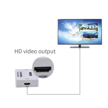 Ücretsiz Kargo Mini Kompozit 1080P HDMI çıkışı, HDMI AV Ses Video TV İçin Dönüştürücü Adaptör RCA