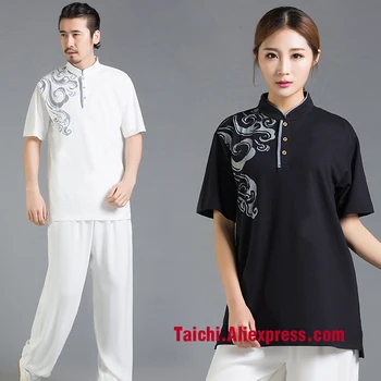 Tai Chi T-shirt Dövüş Sanatı Kısa Kollu Üst Pantolon Ücretsiz Kargo içermez