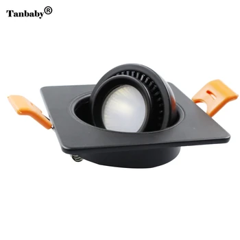 Tanbaby COB led sürücü tavan lambası ile AC85-265V led gömme yuvarlak ışık 360degree dönme led ışık MOBİL/7W/9 W/10W aşağı led