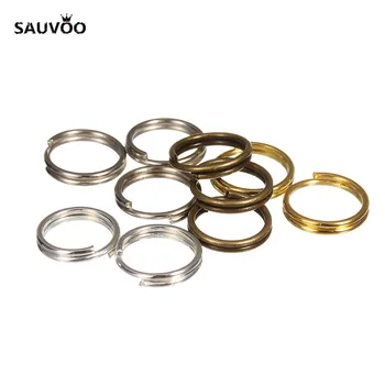 SAUVOO 200pcs Antik Bronz Gümüş Altın Rodyum Renk Atlama Split Ring Çift DİY Takı Bağlayıcı için Dia 4/6/8/10mm Döngüler