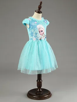 Berngi Yeni Elsa Anna Elbise Kız Cosplay Parti Elbise Prenses Çocuk Bebek Çocuk Bebek bebek Elbise Vestidos Elbise