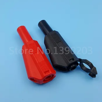 10 adet Kırmızı ve Siyah Tam Güvenlik Türü DİY Bağlayıcı Lehim 4 mm Erkek Tercümesi Muz Fiş Yalıtımlı
