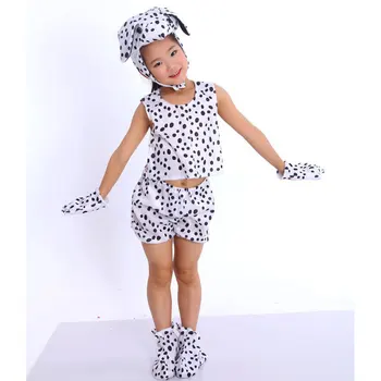 Çocuklar çocuk Bebek Karikatür Hayvan Dalmaçyalı Köpek Kostümü Cosplay Giyim Çocuk Bayramı Cadılar Bayramı Kostümleri Tulum