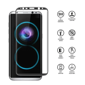 Samsung Galaxy s7edge s6edge s6edgeplus ücretini s8Plus Tam Kapak için 3D Kavisli Tam Kapsama Ekran Koruyucu Cam Flim HD Temperlenmiş