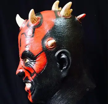 Cadılar Bayramı Partisi İçin En Kaliteli Doğal Lateks Darth Maul Maske Star Wars Kostüm Film Korkunç Maske Cosplay