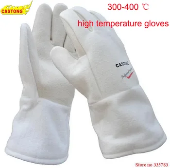 NFHH15-34 koruyucu eldiven 300-400 derece endüstriyel ısıtma yüksek sıcaklık yangın Eldiven eldiven
