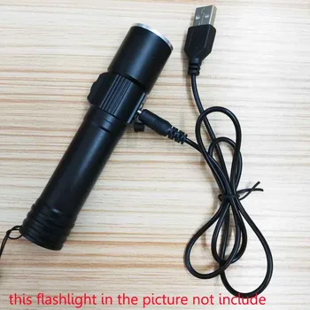 18650 şarj edilebilir piller kafa için evrensel 3.5 mm DC Güç Kablosu USB Şarj Kablosu şarj adaptörü meşale lambası el feneri