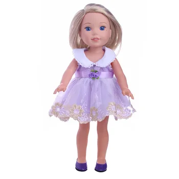 14.5 inç için seçim için dantel Prenses elbise renk American girl doll WellieWishers,Çocuklar için en iyi Noel hediyesi