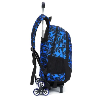 Çocukların Okul Çantaları Kullanma Tekerlekler Çıkarılabilir Arabası sırt çantası Çocuk Merdiven Tırmanma Arabası Okul Çantası Çocuklar Kızlar Bookbag su Geçirmez