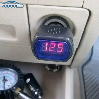Mini Dijital Araba Araç Pil Voltaj Ölçer Kırmızı DC 12 V 24 V araçlar Otomobil İçin 3 Ekran Tester Voltmetre LED Yardımcıları
