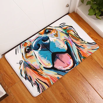 Yeni kaymayan Halılar Pet Köpek Baskı Paspaslar Banyo Zemin Mutfak 40X60 50 X 80 cm Kilim