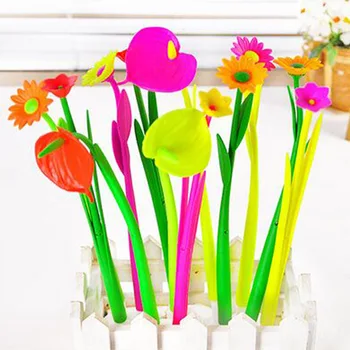 Tatlı Şanslı Flora çiçek çiçek 12pcs/lot 1 Moda Sıcak yaratıcı kırtasiye tasarım Ücretsiz kargo Kırtasiye kalem Tükenmez Kalem