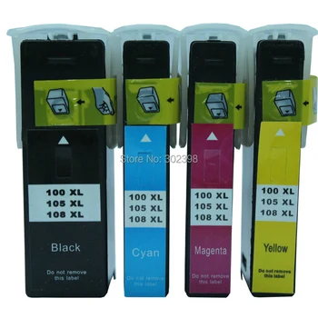 S301/302/305/S405/409/ S505/S605/S308/S408/S508/S608 yazıcı için 4 renk 1set Uyumlu lexmark 100xl 105xl Mürekkep Kartuşu