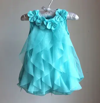 Kızlar Elbise 2018 Yaz Şifon Parti Elbise Bebek 1 Yıl Doğum Günü Elbise Kız Bebek Elbise Elbise & Saç Bandı Vestidos