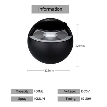Aroma Lamba Ev Aletleri ile Araç Sis Makinesi için sihirbazı Hava Nemlendirici Ultrasonik Nemlendirici Aromaterapi Difüzör 450ML