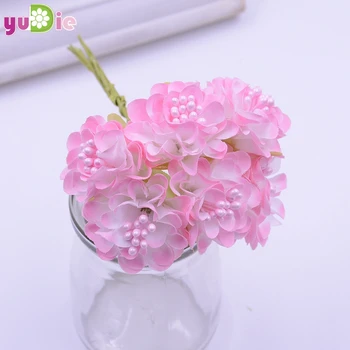 12pcs/lot Mini İpek Suni DİY Defteri, Çiçek Topu Ucuz Flores İçin Buket Düğün Dekorasyon Kağıt Çiçek Gül