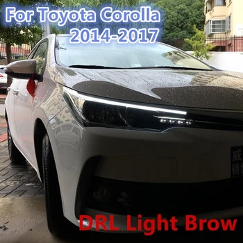 Hafif Kaş Toyota Corolla 2016 2017 Yeni Altis Göz Kaş Işık için Harici Sinyal Park Lambası Aksesuarları LED gündüz farı LED