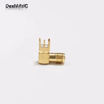 1 ADET RP-SMA Dişi Jack Somun RF Koaksiyel Konnektör PCB Sağ Açı YENİ toptan Goldplated
