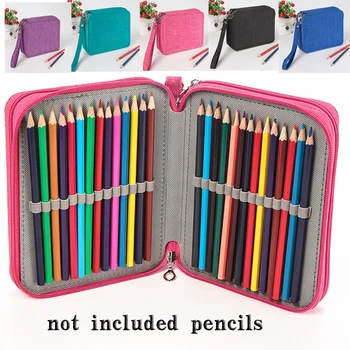 Kemila su Geçirmez kalem çantası 72 Sahipleri Kalem Çanta Büyük Kapasiteli Taşınabilir Suluboya Şal Kalem işaretleyici Sanat Öğrencileri Renkli