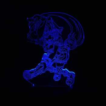 3D çizgi film Karakteri Moda Gece lambası 7 Renk Oyuncak 3D Renkli Yatak Odası Gece Lambası Noel partisinde Arkadaşlarına Hediye değiştirme LED