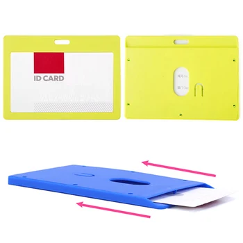Renkli Plastik Klipler İle yüksek Kaliteli 10 Adet/lot Rozet Kart Sahibinin Stil Moda Sergisi Okul Büro Malzemeleri Yatay