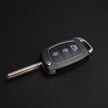 Yeni ! a93 Hyundai TUCSON Solaris 8 İX35 Santa Fe için hakiki deri araba anahtarı kapağı,Düğme 3 kat anahtar starline starline a91
