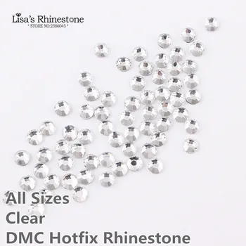Transferi Motifi Sıcak Düzeltme Rhinestone net Kristal Beyaz DMC Düzeltme Taslar yassı sırtlı deniz Cam Demir Tasarımları