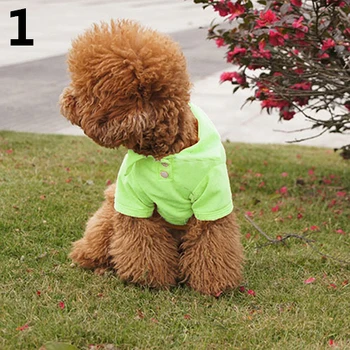 Pet köpek Yavrusu Küçük Köpek Kedi Kıyafetleri Kısa Kollu Kostüm Giyim T-shirt Polo Gömlek