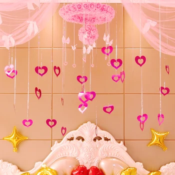 100pcs/ balon 2017 yeni düğün dekorasyon yıldız yağmuru kartı kolye düğün malzemeleri sahne Ücretsiz Kargo düzen aşk kolye