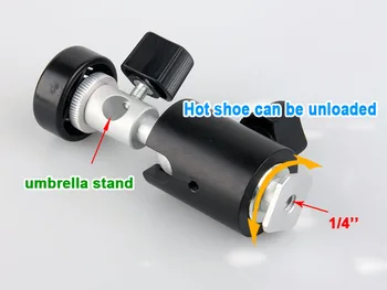 Sıcak Satılık C Tipi 360 Derece Kamera Flaşı Acc Ayakkabı Adaptörü Şemsiye Tutucu Flaş Şemsiye Standı Dirseğini Fotoğraf Stüdyosu Tripod