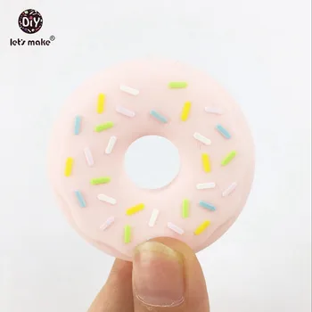 Bakalım Silikon Donut Teether Gıda Sınıfı Teether 5 adet BPA Ücretsiz Silikon Bebek Aksesuar DİY El Sanatları Teether Oyuncak Bebek Teether Olun