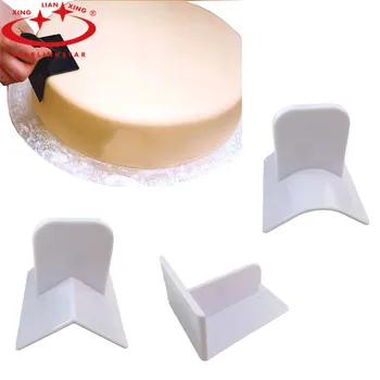 1 adet 3 farklı Plastik Kek Screeding Birim Kek daha Yumuşak Parlatıcı Araçlar daha Yumuşak Fondan DİY Pişirme Araçları Pasta süsü