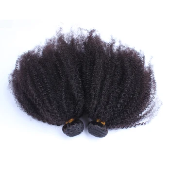 İnsan Saç Örgü Moğol Afro Kinky Kıvırcık Saç Doğal Renk Saç uzatma 4C Olmayan 1 Remy Saç Uzatma CARA Pc 4B Demetleri