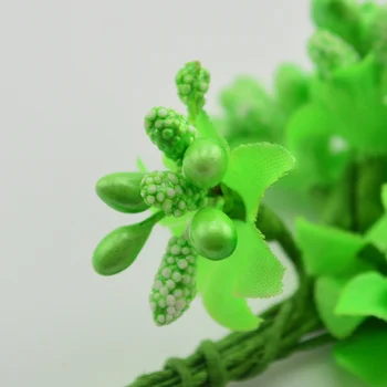 10 adet Yapay Çiçek Mini Mat el Yapımı Düğün Partisi Ev Dekorasyon DİY Garland Noel Scrapbook Aksesuar için Stamen