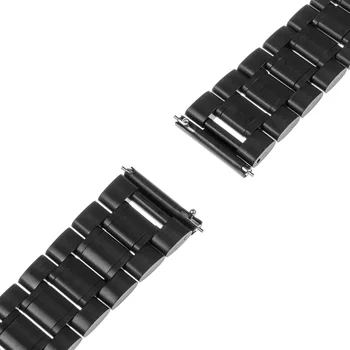 Garmin Vivomove Huawei İzle 2 Spor Bradley Kronometre Bilek Bandı Bilezik için 20 mm Hızlı çıkarılabilen Paslanmaz Çelik Askı Siyah