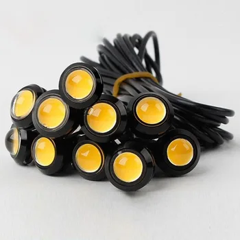 10 ADET Araba COB Kartal Göz Gündüz gündüz farı Kafa Kuyruk Yedek Işık Otomatik Sarı Lamba su geçirmez Toz Geçirmez LED
