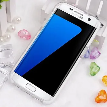 Yumuşak SIFIRLAMA Darbeye dayanıklı Silikon Geri Samsung Galaxy S7 G930 İçin Telefon Çanta Kılıf Kapak Koruyucu