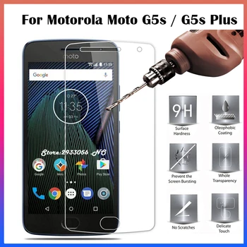 Moto G5S Sertleştirilmiş Cam İçin Motorola Moto G5S İçin 9 H Premiun Sertleştirilmiş Cam Plus Ekran Koruyucu Şeffaf Koruyucu film