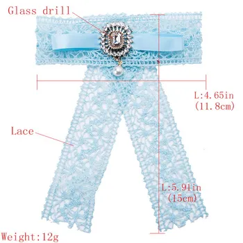 Kadın Giyim Aksesuarları JBC0084 için Rainbery Dantel İpek Şerit Kristal Mozaik Pin Broş Takı Hediye Etnik Manuel Yay Broş