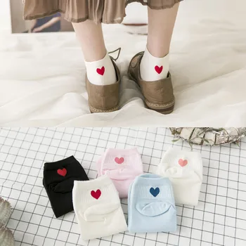 Kadın Kadın Sonbahar Kış Eğlence Saf Pamuk Spor için yeni Pamuk Kalbini Çok Sevimli Sıcak Çorap Çorap Meias