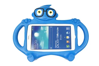 Samsung Galaxy Tab 3 t211 Lite Tek /Tab 4 7.0 T235 Sevimli Karikatür Silikon EVA Masası İçin sıcak 3D Gözlük çocuklar kılıfı+kalem Standı