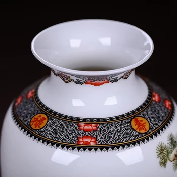 Kılavuzu Seramik Vazo Vintage Çin Tarzı Hayvan İnce Pürüzsüz Yüzey Ev Dekorasyon Mefruşat Eşyası Vazo