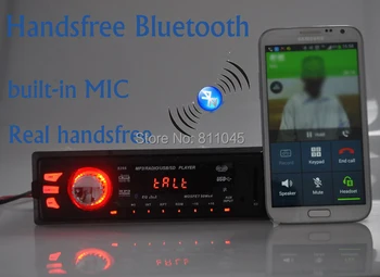 -Bluetooth el ücretsiz Telefon USB/SD Araç Elektroniği, iPod, 12 V Araç Radyo Stereo FM MP3 Player 1 DIN boyutu Dash
